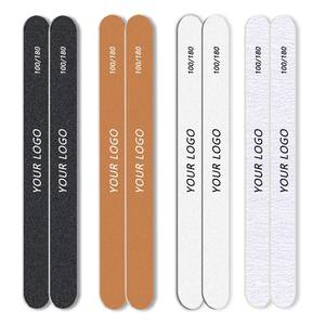 Profesyonel özelleştirilmiş 100/180 çift yan ahşap tırnak törpüsü <span class=keywords><strong>Emery</strong></span> kurulu tırnak salonu malzemeleri için özel Logo ile Set - Product Image 2