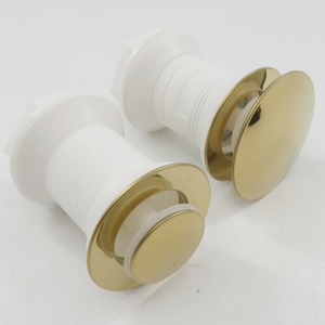 Filtro <span class=keywords><strong>de</strong></span> desagüe cerámico dorado para lavabo, con sistema antiobstrucción y rebote. - Product Image 3