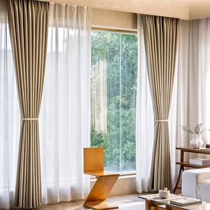 Alta qualità fatta a mano su misura a forma di S casa a pieghe soggiorno camera da letto tende oscuranti moda ospedale lino - Product Image 2