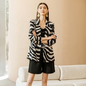 Zebra-Chaqueta de talla grande para mujer, chaqueta de manga larga, informal, Formal, para oficina, moda urbana - Product Image 5