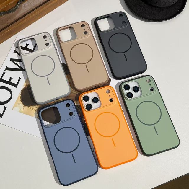 New Trending Skin-feel Magnetic Phone Case for iPhone 17 Pro Wireless Charge Fashion Phone Cover for iPhone 17 16 15 14 13