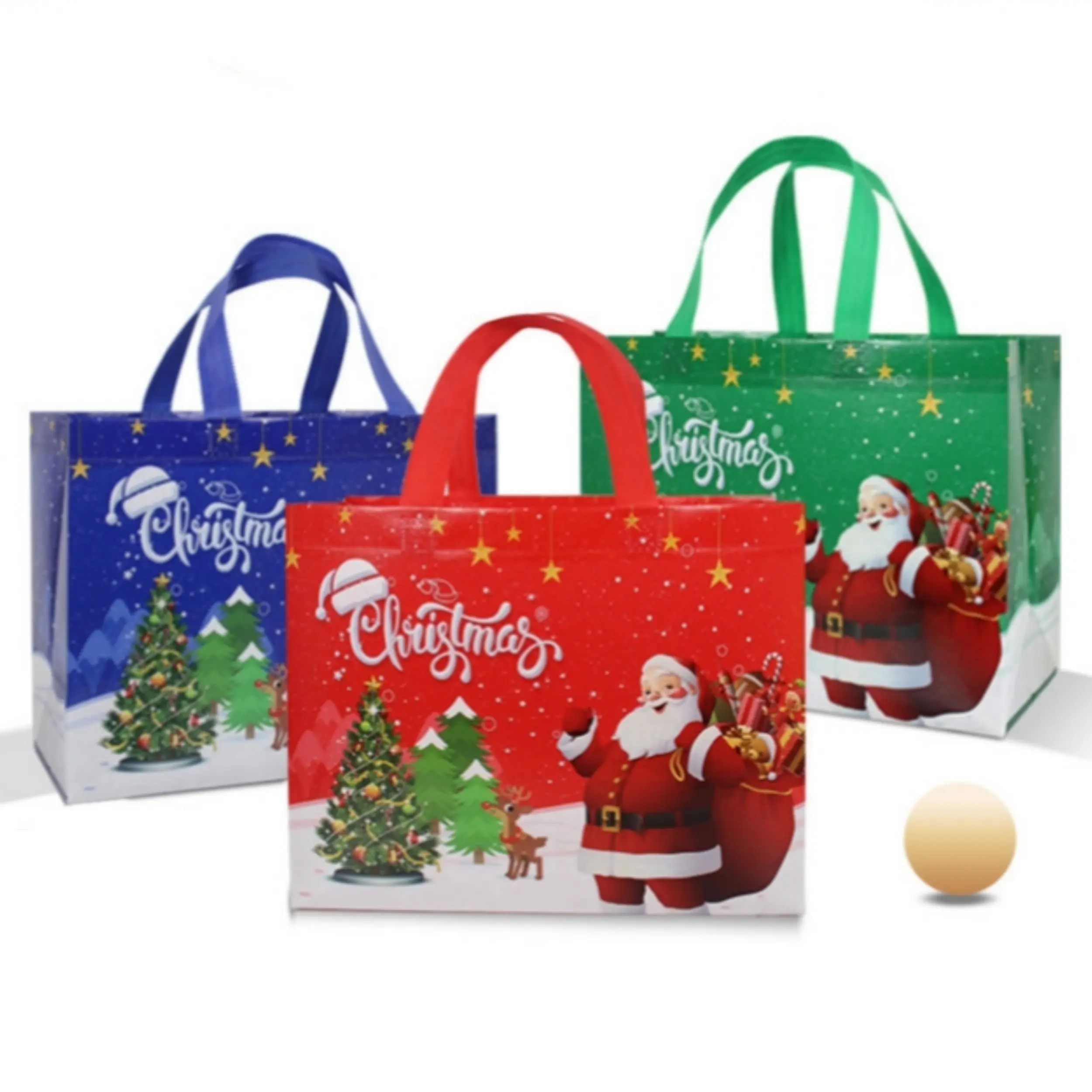 Переработанная эко-Нетканая сублимационная рекламная сумка для супермаркета, рождественский подарок, переносная сумка для покупок