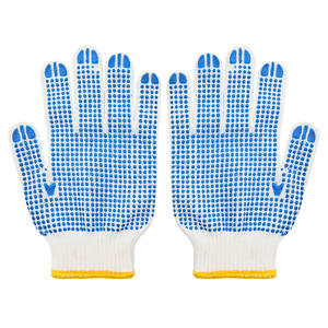 Guantes de trabajo antideslizantes de un solo lado, de PVC, punteados, tejidos a mano - Product Image 1