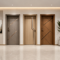Portes intérieures modernes personnalisables en bois massif, étanches et insonorisées pour salle de bain et chambre à coucher