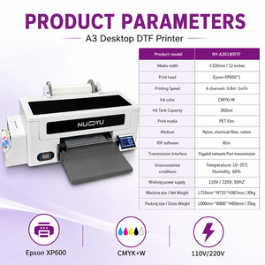 Nuova Stampante DTF A3 XP600 con Inchiostro Pigmentato, Edizione Limitata per Moda, Produzione in Piccole Serie, OEM, Vendita all'Ingrosso, Consegna Rapida, Macchina per Trasferimento a Caldo - Product Image 5