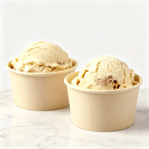 Vasos de papel desechables para helado y yogur helado, resistentes al agua, con logo del cliente, para vendedores de playa, al por mayor. - Product Image 5