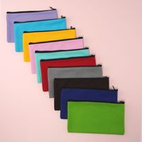 Trousse de maquillage personnalisée en toile Sac d'école licorne mignon avec étui à crayons pour filles Sac à crayons avec fermeture éclair Logo personnalisé
