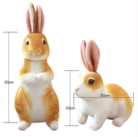 Lapin en peluche lapin de pâques Animal en peluche lapin doux avec oreilles souples, joli lapin réaliste, cadeaux de pâques pour enfants bébés