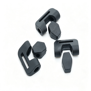 Kits de bloqueo de cordón hexagonal de plástico de dos piezas, topes de cordón entrelazados con ranuras para chaquetas de exterior y cordones de mochila - Product Image 1