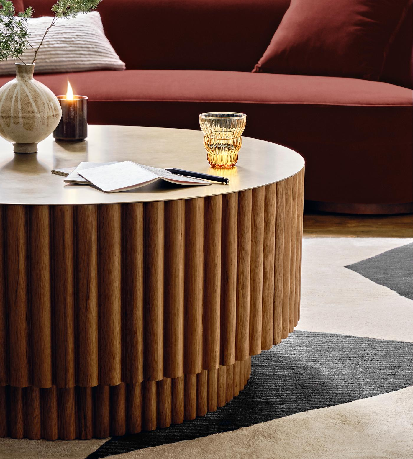 round modern coffee table