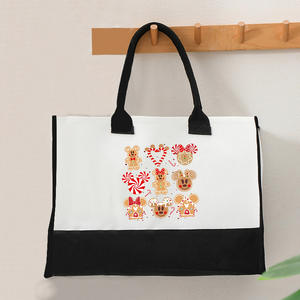 1 pezzo modello di snack Disney spedizione grande borsa <span class=keywords><strong>da</strong></span> spiaggia in tela personalizzata regalo con monogramma a - Product Image 3