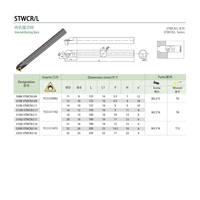 Barre de coupe CNC STWCR/L avec revêtement en nitrure d'aluminium et de titane, dureté 62-68 HRC