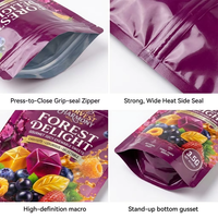 Sachet Kraft Doypack refermable avec fenêtre transparente et trou de suspension pour l'emballage de légumes, graines, fruits secs et produits biologiques
