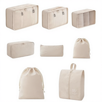 Ensemble de 8 cubes de rangement légers en polyester, avec fermeture éclair, portables, pliables, durables, personnalisables avec logo, pour bagages de voyage grand format