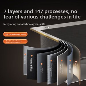 Évier de cuisine <span class=keywords><strong>rectangulaire</strong></span> noir en acier inoxydable 201, grande <span class=keywords><strong>cuve</strong></span> unique, surface nano anti-graisse pour usage domestique - Product Image 4