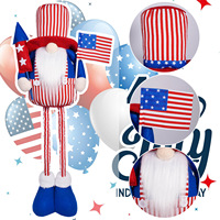 Gnome télescopique de 75 cm pour la fête de l'Indépendance des États-Unis, poupée patriotique sans visage du 4 juillet, gnome américain avec drapeau américain, décoration de fête