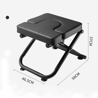Banc de yoga pliable multifonctionnel Installation libre Tabouret d'inversion de yoga Tête de chaise Core Strength Balance Steel Metal