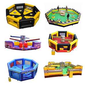 Parcours d'obstacles gonflable mécanique personnalisé, interactif, rotatif, avec <span class=keywords><strong>jeux</strong></span> <span class=keywords><strong>de</strong></span> saut et <span class=keywords><strong>de</strong></span> sensations fortes - Product Image 1