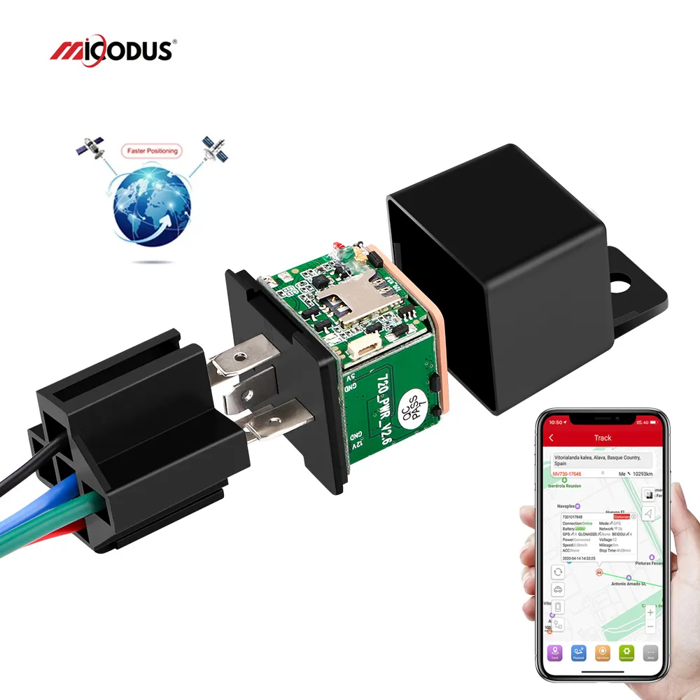 Real time Cut Off Fuel Hidden Motorcycle Vehicle GPS Locator Relay Tracking Device Micodus MV720 Car GPS Tracker With APP