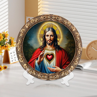 Figurine 3D en résine de haute qualité, décorative religieuse catholique, avec support mural, ornement pour la maison, cadeau