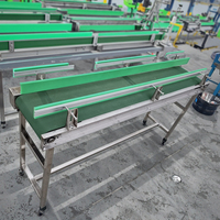 Bande transporteuse courte de 1 m, systèmes de convoyeurs en aluminium, industriels, légers, durables, bande transporteuse pour la logistique d'usine, l'entrepôt
