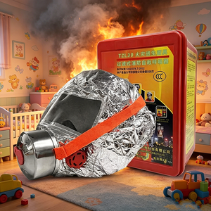 Masque d'évacuation en gros, masque anti-fumée d'urgence, cagoule de sauvetage, respirateur anti-fumée, masque de protection incendie, cagoule de protection contre l'incendie - Product Image 1