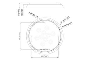 Feu LED rond de 4 pouces <span class=keywords><strong>STOP</strong></span>/FEU ARRIÈRE/CLIGNOTANT, montage en surface et lentille à clipser, feu arrière de remorque et de camion conforme aux normes SAE/DOT/FMVSS108 - Product Image 5