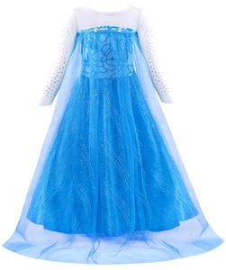 Robe <span class=keywords><strong>de</strong></span> Princesse Reine des Neiges <span class=keywords><strong>pour</strong></span> Filles Enfants et Adolescentes Costumes d'Été et Vestidos Disfraz <span class=keywords><strong>pour</strong></span> les Fêtes d'Anniversaire et Halloween - Product Image 4