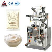Machine d'emballage verticale automatique pour vinaigrette, intégrant la formation de sacs, le pesage, le remplissage, la scellage et la découpe, avec PLC et système pneumatique