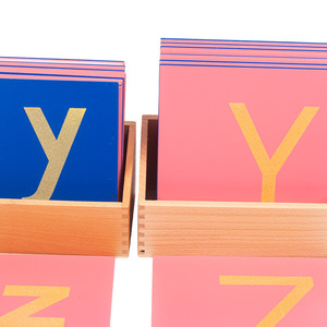 <span class=keywords><strong>Papier</strong></span> de verre en <span class=keywords><strong>bois</strong></span> pour enfants lettres imprimer jeu de société éducatif Montessori matériaux aides pédagogiques jouets pour garçons filles - Product Image 4
