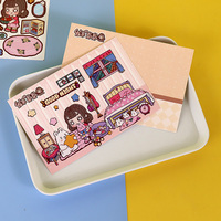Ensemble d'autocollants de journalisation de conception originale mignonne de haute qualité Juanjuan autocollant de cahier de scène de bricolage pour cadeau d'adolescent