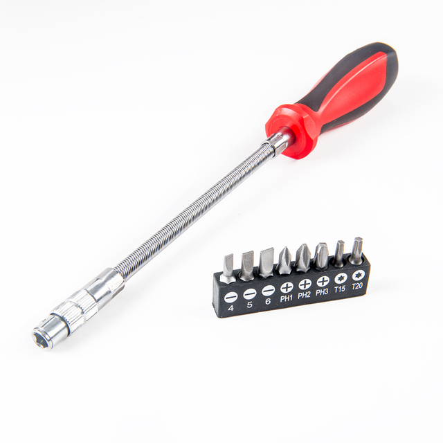9pcs Multi Multifunctional Hand Tools Slot Philip Torx CR-V Reversible Ratchet Screwdriver Driver Bit Kit Set