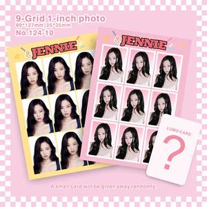 2 pièces/ensemble Cartes photo d'identité Kpop Jungkook Straykids Jennie Sunghoon One Inch Heeseung Hyunjin Taehyung Lisa, style passeport tendance - Product Image 5