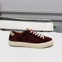 Chaussures de skate décontractées pour hommes, style luxe, artisanat original, en cuir véritable, à lacets, baskets quotidiennes, chaussures plates toutes saisons, artisanat original