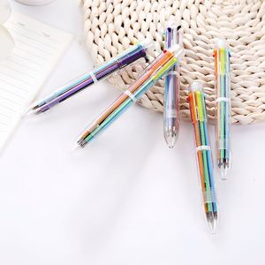 1.0mm Multi-color Plastic Ballpoint <b>Pen</b> 6-Color <b>Retractable</b> <b>Pens</b> Office School Supplies Students Gift - Product Image 3