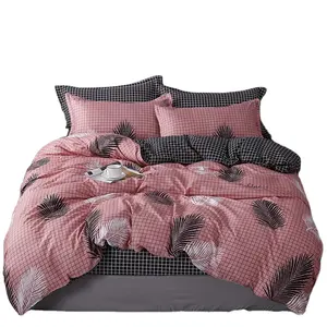Fabrik Großhandel hundert Arten von gedruckten Design Mikro faser Schleif stoff Bett bezug Bettlaken 4 Stück Bettwäsche-Set zum Verkauf