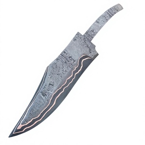 Couteau forgé à la main en acier damas, lame vierge en cuivre, lame Cu Mai, manche pleine longueur, DIY pour couteau d'extérieur, cadeau anniversaire. - Product Image 1