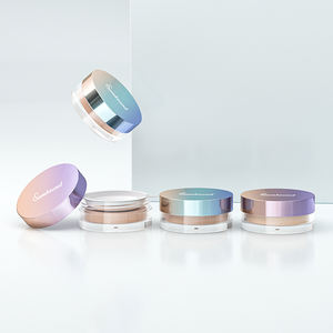 Envase de polvo suelto dorado, embalaje de cosméticos biodegradable, envase de polvo suelto sobre la marcha, envase de polvo suelto con cepillo - Product Image 5