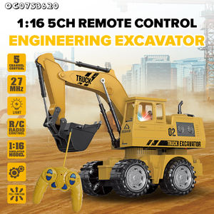 Vente en gros de joints mobiles 5 canaux Rc Engineering Vehicle Truck 1:16 Scale Remote Control Digger Excavator Toy avec lumière - Product Image 2