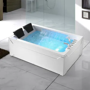 Produttore Best Adult Freestanding acrilico idromassaggio vasca idromassaggio massaggio 2 persone vasche da bagno in vendita