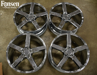 Jantes en alliage d'aluminium forgées de 17, 18, 19, 20, 21, 22, 24 pouces, 5 branches, 5x114.3, 5x120, 5x130, finition chromée argentée personnalisée
