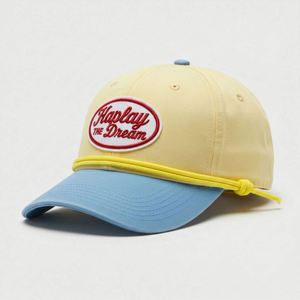 Designer Wholesale Quality <b>Plain</b> Embroidery Structured Cotton Baseball <b>Cap</b> with Bows Pattern Puff Printing Custom Logo Unisex - Product Image 3