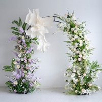 Fleurs artificielles personnalisables style Monet pour arche de mariage, décorations florales pour arche de mariage, arrangements floraux en roses artificielles, vente en gros