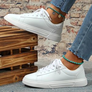 Chaussures de sport décontractées respirantes de grande taille Petites chaussures blanches légères Baskets de marche et de course tendance pour hommes - Product Image 3