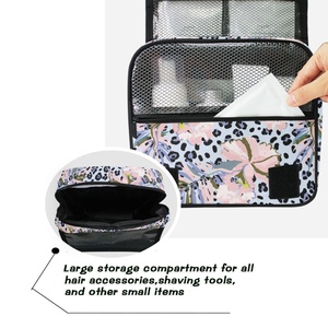 Hawaiian Life Leopard Flower Waterproof Foldable Hanging Organizer <b>Toiletry</b> Makeup <b>Storage</b> Cosmetic Bags - Product Image 4
