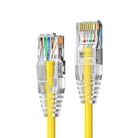 Cable Ethernet UTP Cat6a Delgado de Cobre Puro 23AWG RJ45 de Alta Velocidad para Centro de Datos, Rack de Servidores y Red LAN
