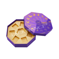 Boîte d'emballage de luxe à double porte ouverte en forme de biscuits au chocolat décorée individuellement boîte-cadeau avec insertion de papier