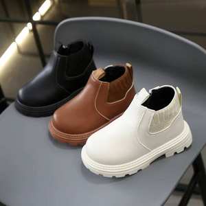 Nouvelles bottes en cuir pour filles et garçons, style britannique, semelle souple, automne et hiver 2025 - Product Image 2