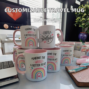 Tasses en céramique personnalisables par sublimation pour le voyage, 301-400 ml, design zen asiatique, pour la rentrée scolaire - Product Image 2