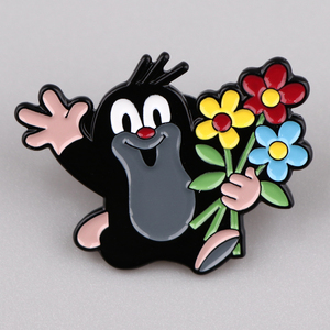 Broches en émail mignonnes en forme de taupé, broches animales de dessin animé, accessoires vestimentaires, broches pour femmes, épingles de revers, badges, bijoux pour amis - Product Image 1